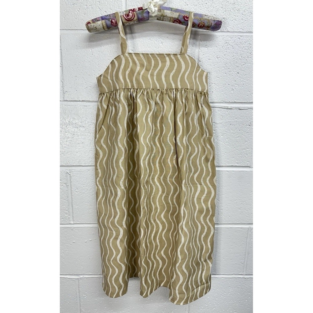 Beau Loves Long Stella Dress Caramel Wiggle Print / Girls 8-9
